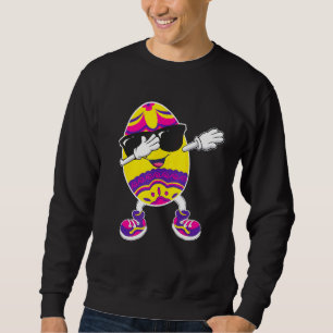 Sweatshirt Dabbing Easter Egg Boys Enfants Filles Chasse Chas
