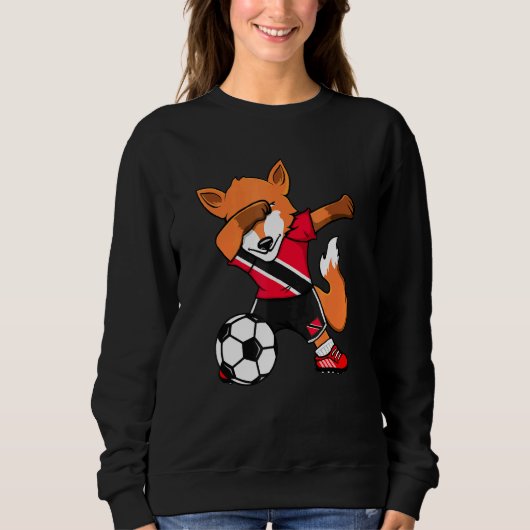 Sweatshirt Dabbing Fox Trinité-Et-Tobago Fans De Football Jer (Devant)