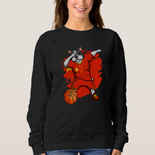 Sweatshirt Dabbing French Buldog China Basketball Fan Jersey
