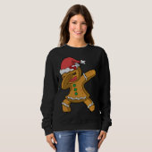 Sweatshirt Dabbing Gingerbread Girl Christmas Cadeau féminin (Devant entier)