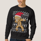 Sweatshirt Dabbing Gingerbread Man laide de Noël (Devant)