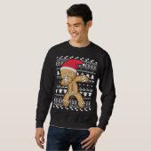 Sweatshirt Dabbing Gingerbread Man laide de Noël (Devant entier)