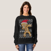 Sweatshirt Dabbing Gingerbread Man laide de Noël (Devant entier)