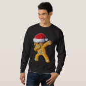 Sweatshirt Dabbing Gingerbread Santa Christmas Kids Boys Xmas (Devant entier)