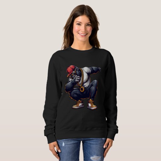 Sweatshirt Dabbing Gorilla Funny gorilla Dab Danse Garçons Fi (Devant entier)