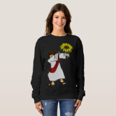Sweatshirt Dabbing Jesus Christian Sunflower Sensibilisation (Devant entier)