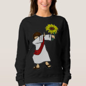 Sweatshirt Dabbing Jesus Christian Sunflower Sensibilisation (Devant)
