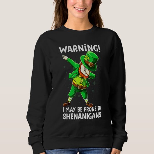 Sweatshirt Dabbing Leprechaun Shenanigans irlandais (Devant)