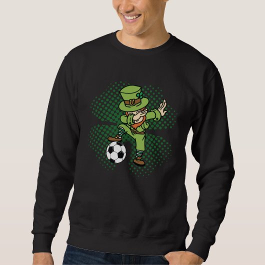 Sweatshirt Dabbing Leprechaun Soccer Great St Patricks Day (Devant)