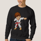 Sweatshirt Dabbing martial artists with red belt Karate and j (Devant)