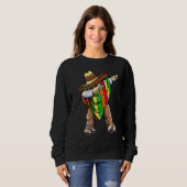 Sweatshirt Dabbing Mexican Poncho Cinco De Mayo (Devant entier)