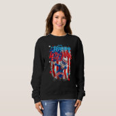 Sweatshirt Dabbing Oncle Sam Happy 4 juillet (Devant entier)