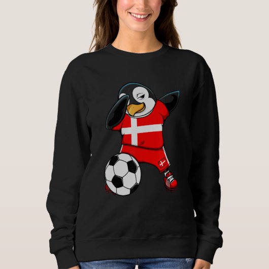 Sweatshirt Dabbing Penguin Danemark Fans de football Jersey F (Devant)