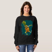 Sweatshirt Dabbing Pineapple Aloha Sunglasses Beach Dance Haw (Devant entier)