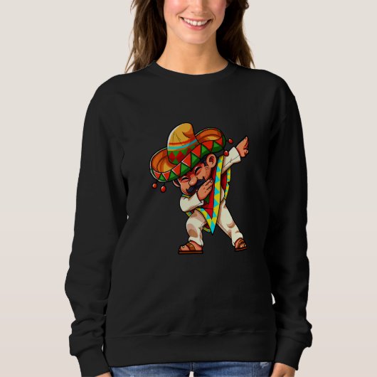 Sweatshirt Dabbing Poncho Cinco De Mayo Festival Mexicain Som (Devant)