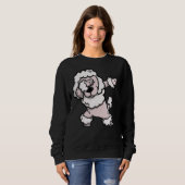Sweatshirt Dabbing Poodle (Devant entier)