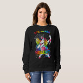 Sweatshirt Dabbing Rainbow Unicorn 4e Grade Nail It (Devant entier)
