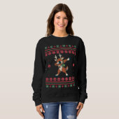 Sweatshirt Dabbing Reindeer laide doux de Noël (Devant entier)
