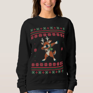 Sweatshirt Dabbing Reindeer laide doux de Noël