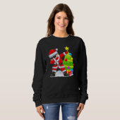Sweatshirt Dabbing Santa Christmas Tree Lights Xmas Boys Kid (Devant entier)