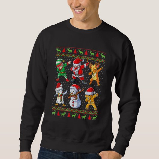 Sweatshirt Dabbing Santa Elf Friends Christmas 1 (Devant)