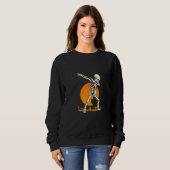 Sweatshirt Dabbing Skeleton Halloween Costume Spooky Season (Devant entier)