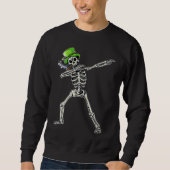 Sweatshirt Dabbing Skeleton Wearing Green Hat  St Patrick's D (Devant)