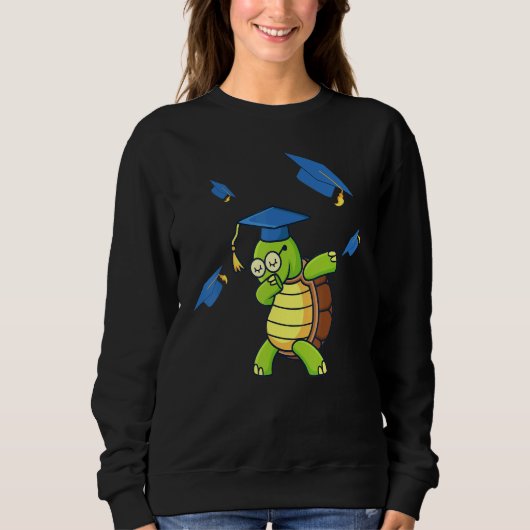 Sweatshirt Dabbing Turtle Graduation Student Graduated (Devant)