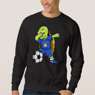 Sweatshirt Dabbing Turtle Kosovo Fans de football Jersey Koso