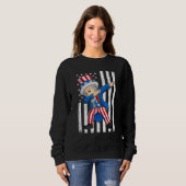 Sweatshirt Dabbing Uncle Sam  4th of July Men Kids Boys (Devant entier)