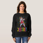 Sweatshirt Dabbing Unicorn Jeffrey (Devant entier)