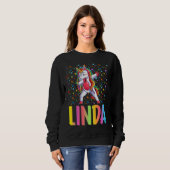 Sweatshirt Dabbing Unicorn Linda (Devant entier)