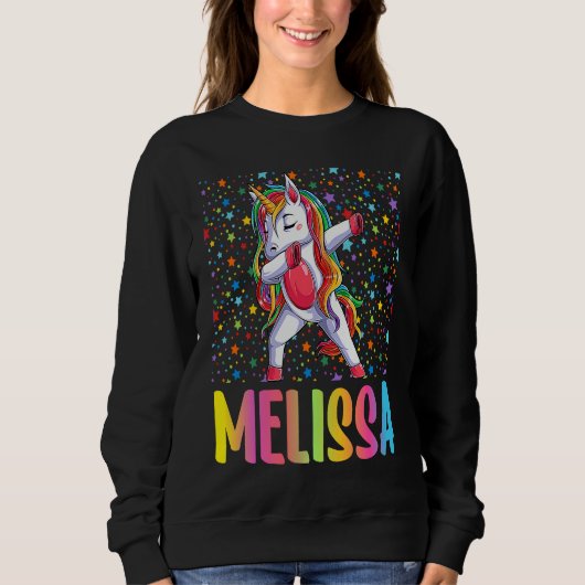 Sweatshirt Dabbing Unicorn Melissa (Devant)