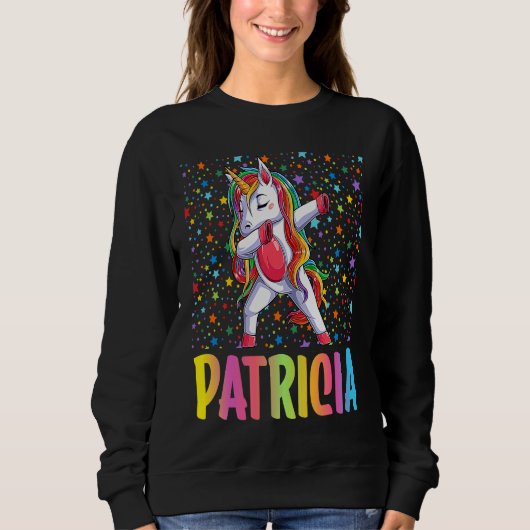 Sweatshirt Dabbing Unicorn Patricia (Devant)