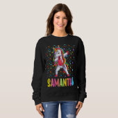 Sweatshirt Dabbing Unicorn Samantha (Devant entier)