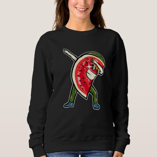 Sweatshirt Dabbing Watermelon Dab Dancing Watermelon (Devant)