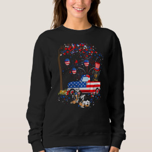 Sweatshirt Dachshund Chien & Camion Drapeau américain Patriot