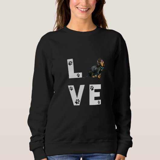 Sweatshirt Dachshund Chien Chien Chiot Amour (Devant)