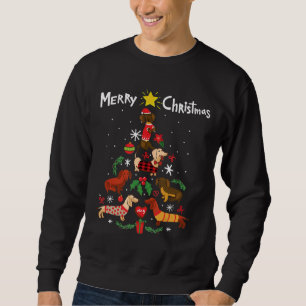 Sweatshirt Dachshund Chien de l'arbre de Noël