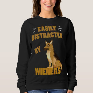Sweatshirt Dachshund Chien Facilement Distrait Par Les Wiener