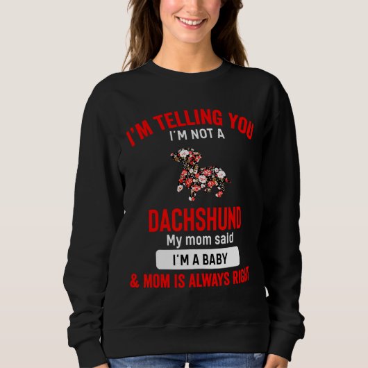 Sweatshirt Dachshund Chien Mama femmes (Devant)