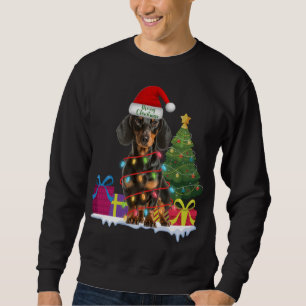 Sweatshirt dachshund dackel wiener dog laide de noël moche