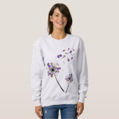 Sweatshirt Dachshund Dandelion Fleur Idées Costume Halloween (Devant entier)