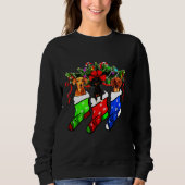 Sweatshirt Dachshund Dans Sock Christmas Chien (Devant)