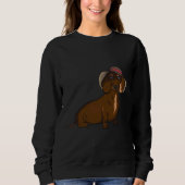 Sweatshirt Dachshund Dans Un Sunhat ! (Devant)