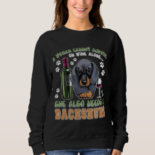 Sweatshirt Dachshund Décor Dachshund Chien Maman Vin Boire Mé