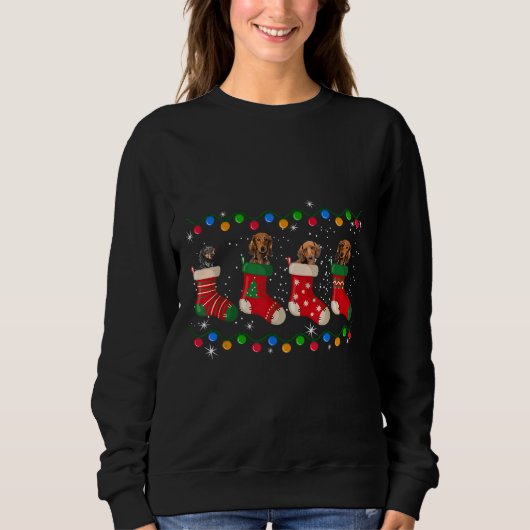 Sweatshirt Dachshund En Chaussettes Amoureux des chiens de No (Devant)