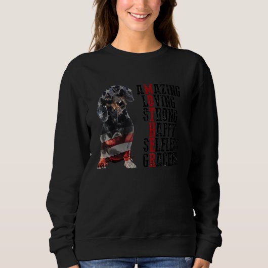 Sweatshirt Dachshund Extraordinaire Aimer Fort Happy Selfless (Devant)