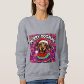 Sweatshirt Dachshund Joyeux Dogmes (Devant)