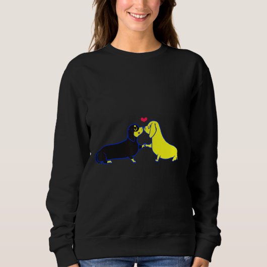 Sweatshirt Dachshund Kisses (Devant)